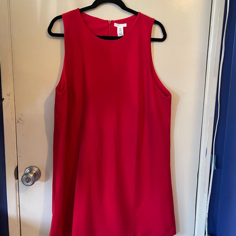 H&M Red Sleeveless Shift Dress
